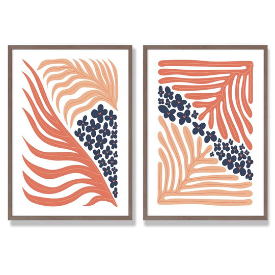 Boho Rammesett med Fargerike Kunsttrykk til Innredning 7