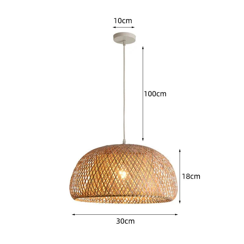 Boho Rotan Hengelampe for Stue og Soverom 14