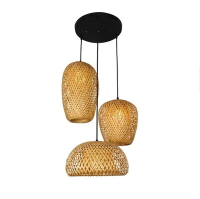 Boho Rotan Hengelampe for Stue og Soverom 15
