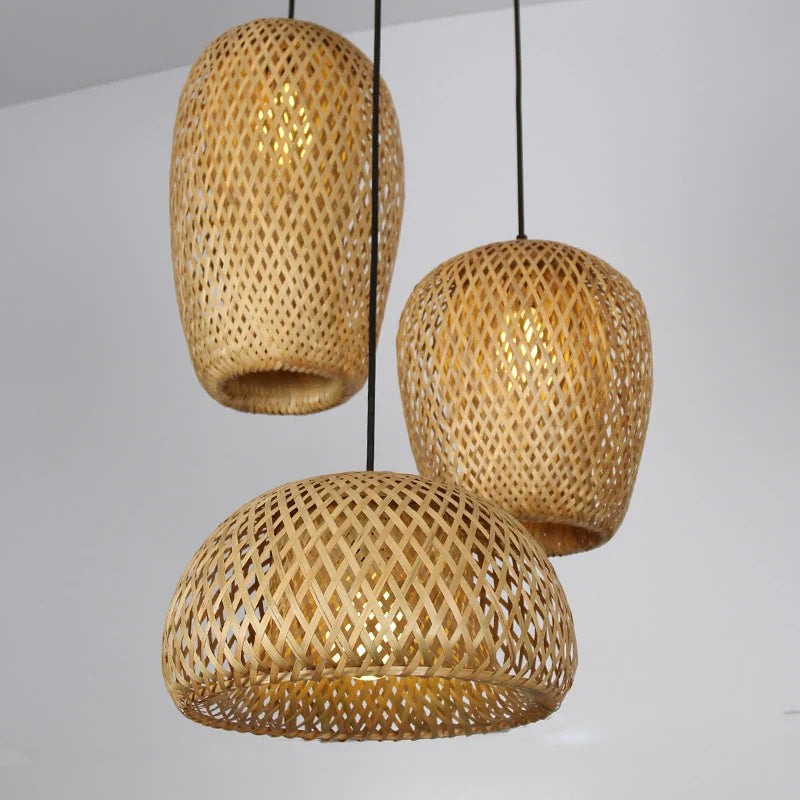 Boho Rotan Hengelampe for Stue og Soverom 3
