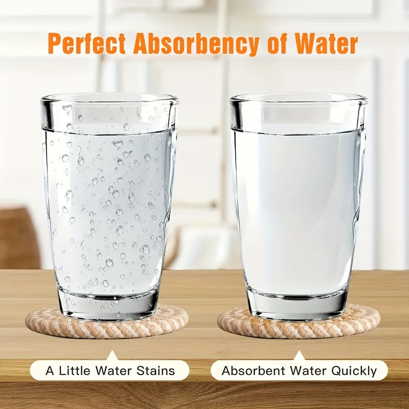 Boho Underlag Sett 8 Delt Vevd Design til Borddekorasjon 7