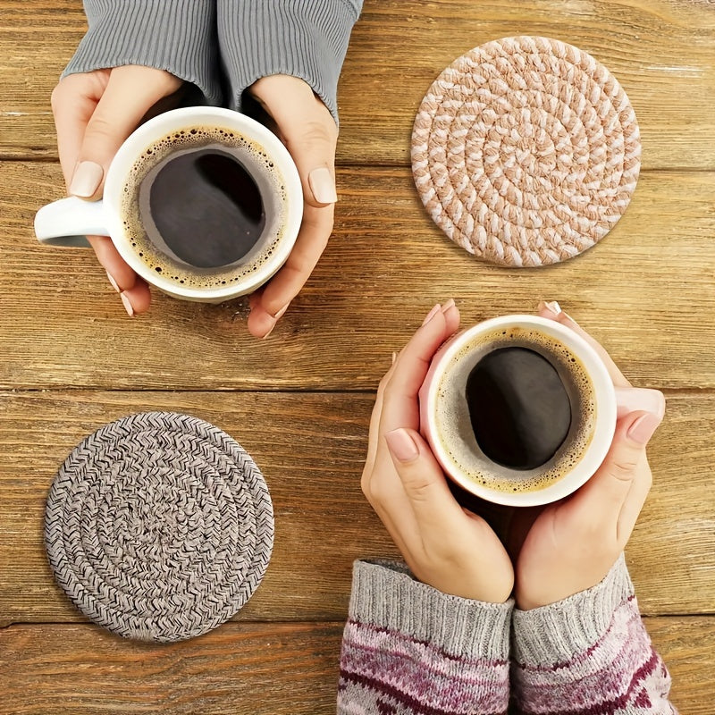 Boho Underlag Sett 8 Delt Vevd Design til Borddekorasjon 8