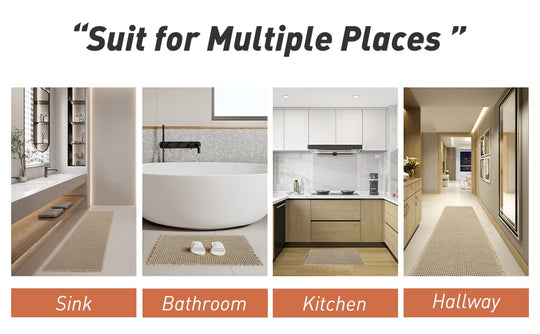 Boho Vaffelløper Teppe Sklisikker 6