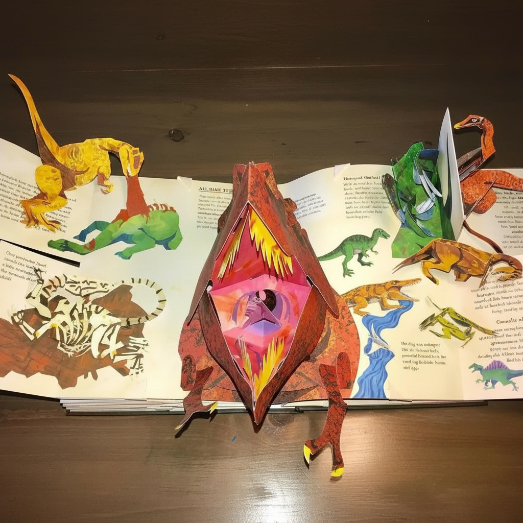 Bok for Barn med 3D Pop-up Dinosaurer 1