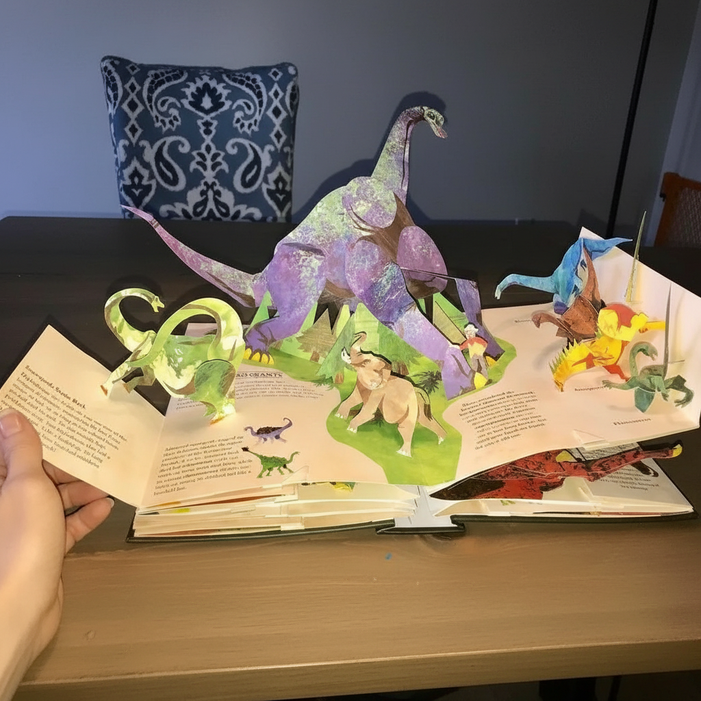 Bok for Barn med 3D Pop-up Dinosaurer 2