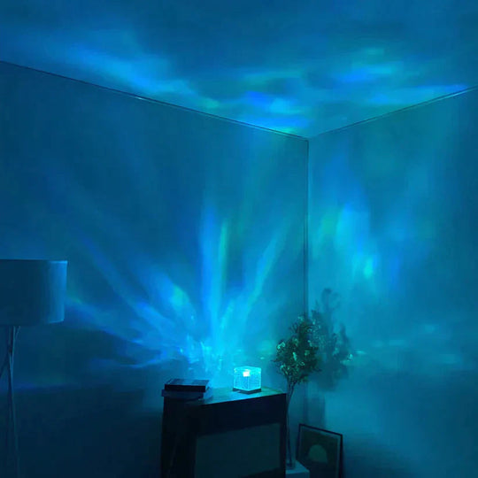 Bølgeterning Lampe med Fjernkontroll – Unik Atmosfære Belysning 1