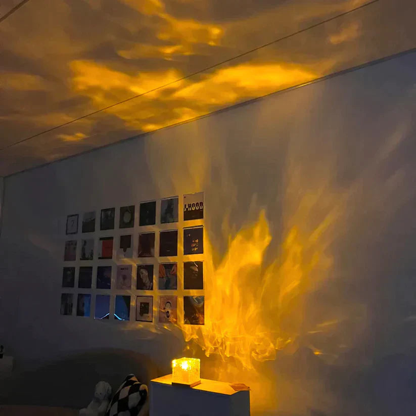 Bølgeterning Lampe med Fjernkontroll – Unik Atmosfære Belysning 2