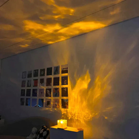 Bølgeterning Lampe med Fjernkontroll – Unik Atmosfære Belysning 2