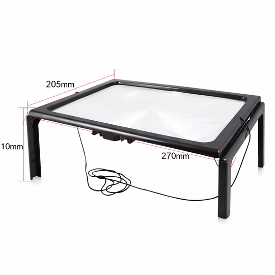 Bordforstørrelsesglass med LED-belysning Håndfri Design 3