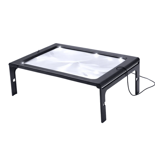 Bordforstørrelsesglass med LED-belysning Håndfri Design 4