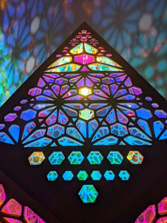 Bordlampe i Bohemsk Stil med Stjernemønster 6