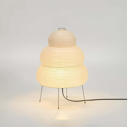 Bordlampe i Rispapir med Minimalistisk Design 5