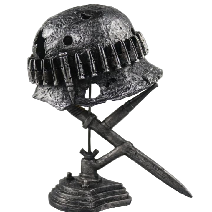 Bordlampe i Vintage Stålhjelm Stil 0