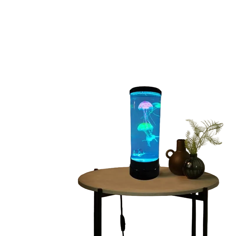 Bordlampe med Akvarium og Fargeforandrende LED 0