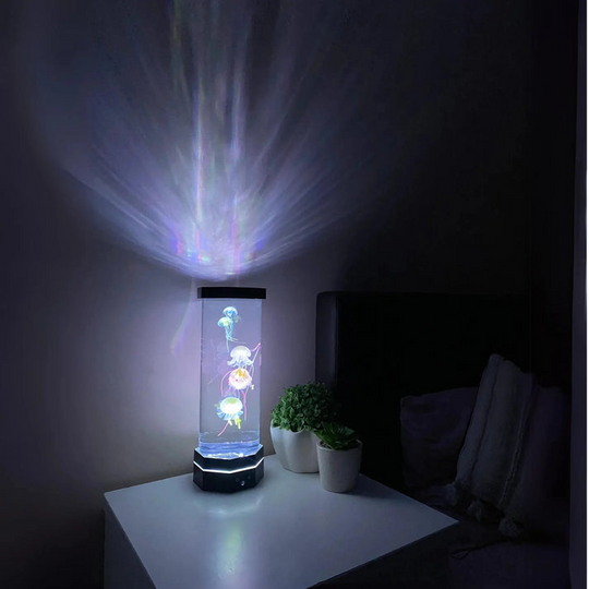 Bordlampe med Akvarium og Fargeforandrende LED 3