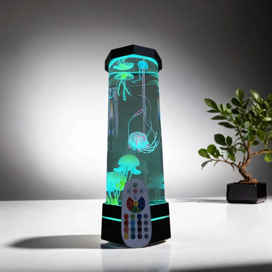 Bordlampe med Akvarium og Fargeforandrende LED 4