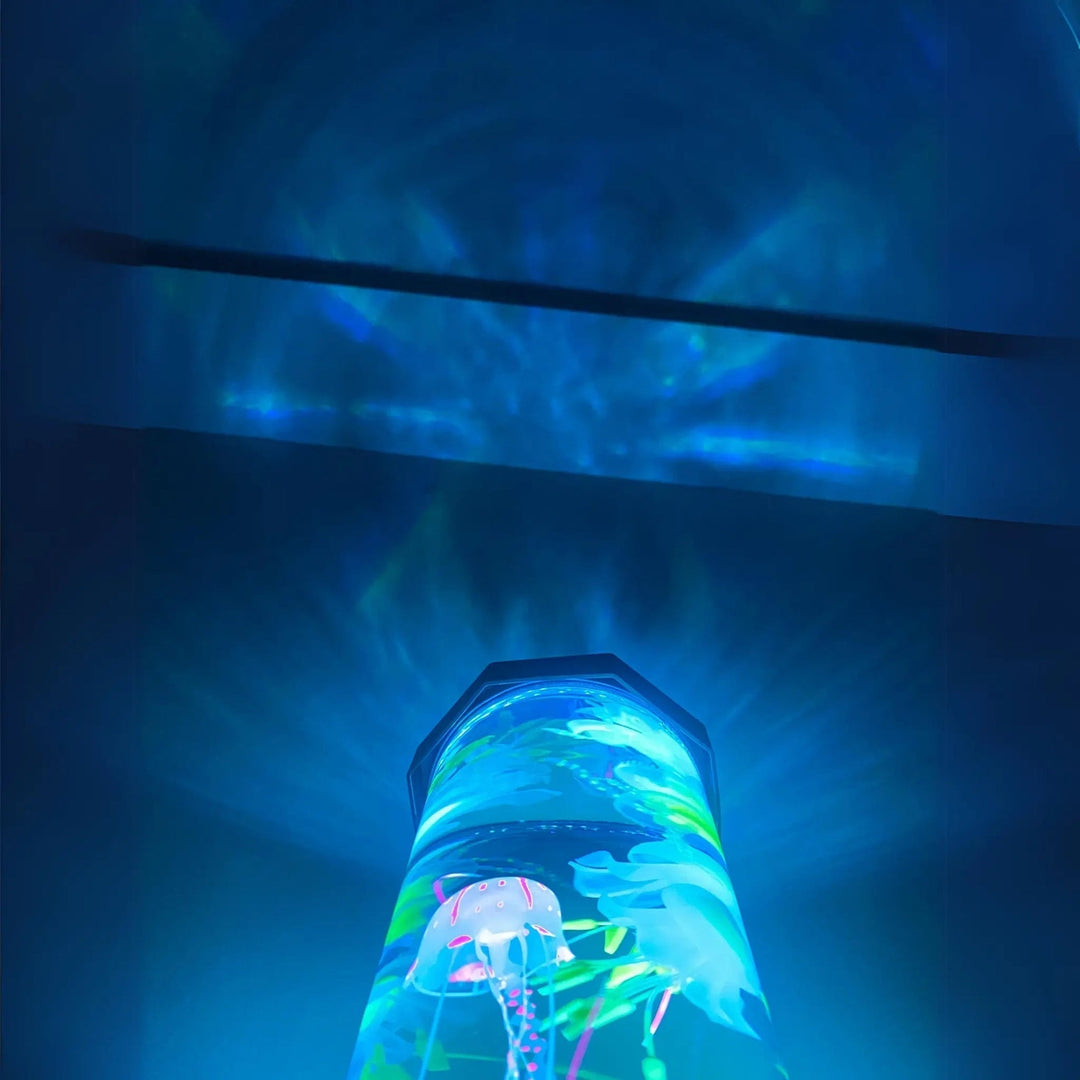 Bordlampe med Akvarium og Fargeforandrende LED 6