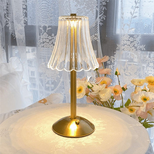 Bordlampe med Gullkrystall og Berøringskontroll 3