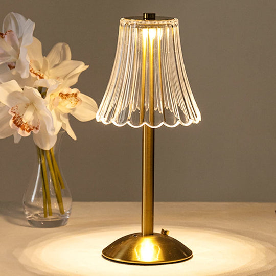 Bordlampe med Gullkrystall og Berøringskontroll 4