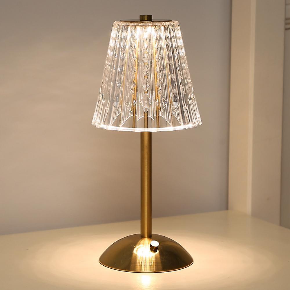 Bordlampe med Gullkrystall og Berøringskontroll 6