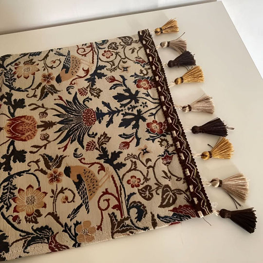 Bordløper med Blomster- og Fuglemotiv 7