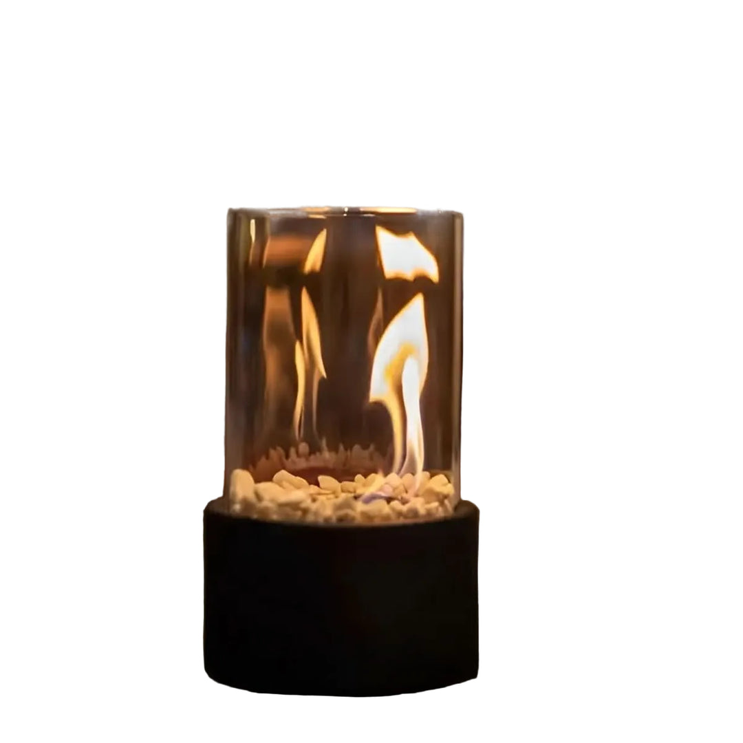 Bordpeis SleekFlame Moderne Design Bærbar med Glasshus 0