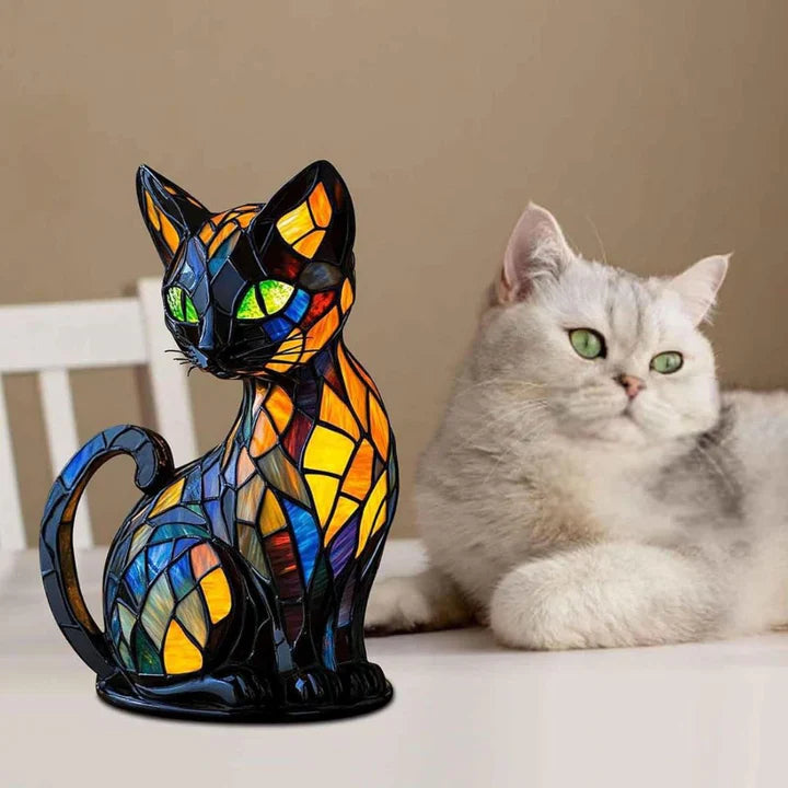 Bordslampa Katt Design Handgjord för Mysig Atmosfär 3