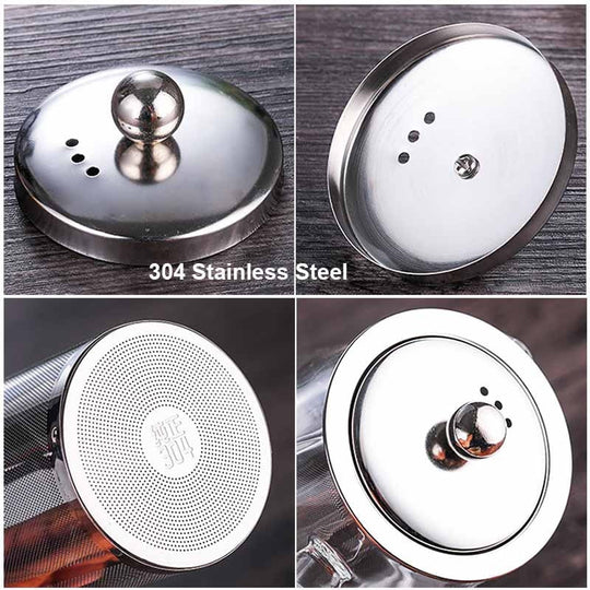 Borosilikatglass Tekanne med Teinfuser for Oolong Te 1