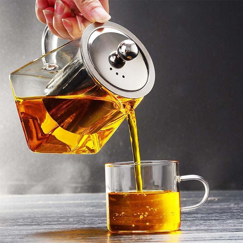 Borosilikatglass Tekanne med Teinfuser for Oolong Te 2