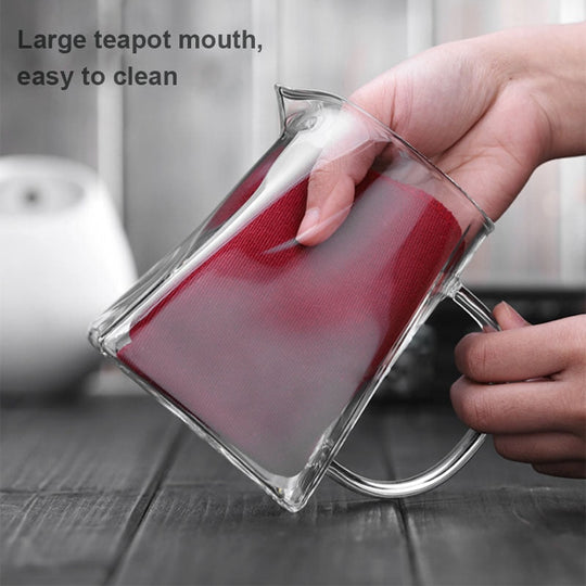 Borosilikatglass Tekanne med Teinfuser for Oolong Te 5