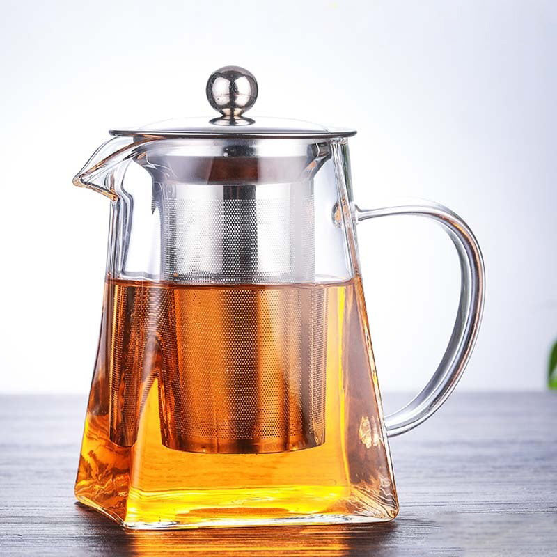 Borosilikatglass Tekanne med Teinfuser for Oolong Te 6