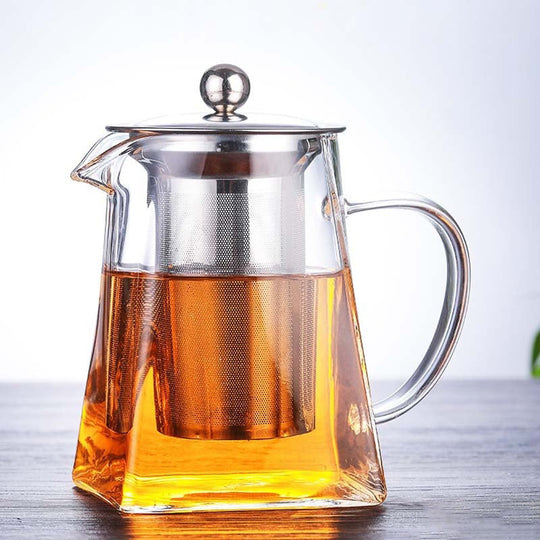 Borosilikatglass Tekanne med Teinfuser for Oolong Te 7