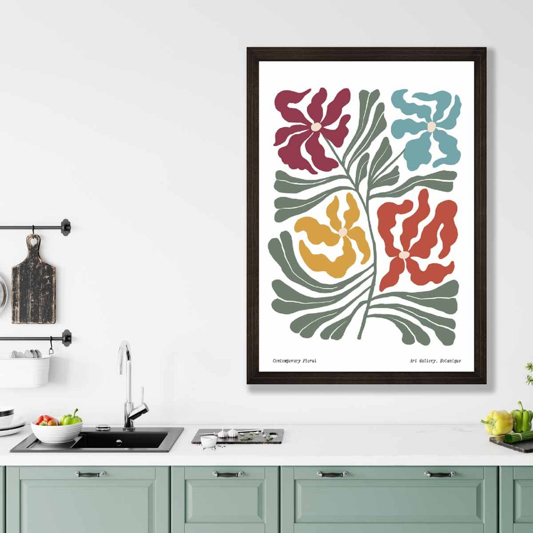 Botanisk Plakat med Blomsterdesign for Veggdekorasjon 3