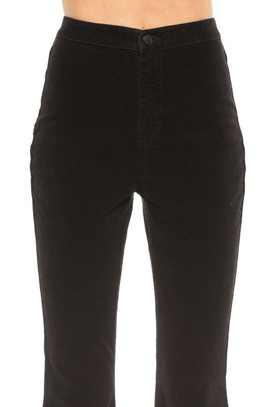 Bukser for kvinner Høy midje Super Flare Corduroy 2
