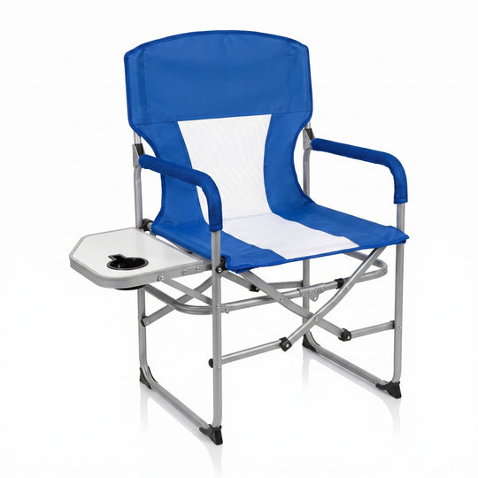 Campingstol for menn med sammenleggbar funksjon og sidebord 2