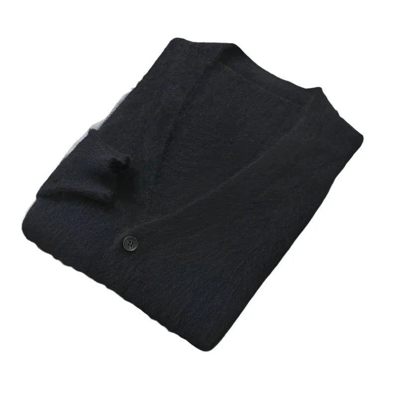 Cardigan Jakke Herre Cashmere Med Knapper - Myk, Varm, Avslappet Stil 0