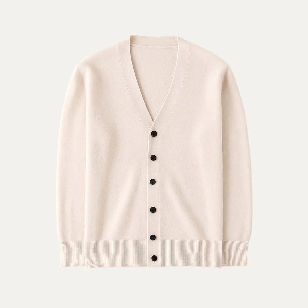 Cardigan Jakke Herre Cashmere Med Knapper - Myk, Varm, Avslappet Stil 2