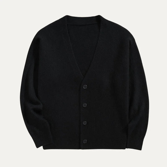 Cardigan Jakke Herre Cashmere Med Knapper - Myk, Varm, Avslappet Stil 4