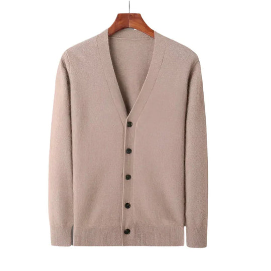 Cardigan Jakke Herre Cashmere Med Knapper - Myk, Varm, Avslappet Stil 5