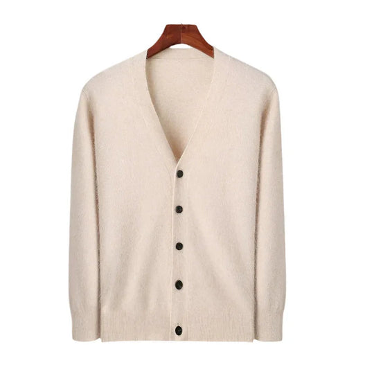 Cardigan Jakke Herre Cashmere Med Knapper - Myk, Varm, Avslappet Stil 6