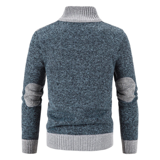 Cardigan Jakke Herre med Unikt Patchwork Design til Høst og Vinter 2