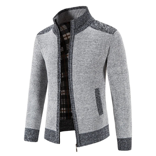 Cardigan Jakke Herre med Unikt Patchwork Design til Høst og Vinter 3