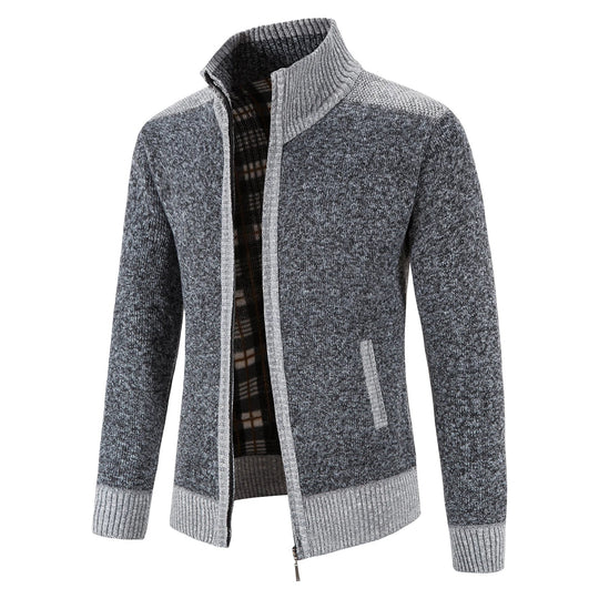 Cardigan Jakke Herre med Unikt Patchwork Design til Høst og Vinter 4