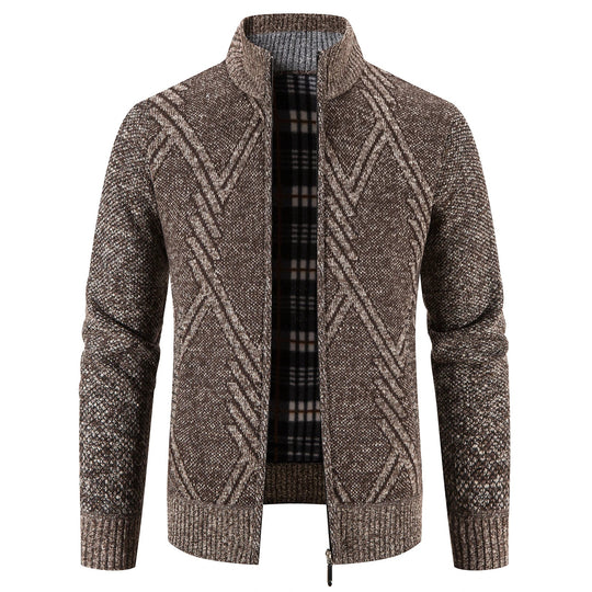 Cardigan Jakke Herre med Unikt Patchwork Design til Høst og Vinter 5