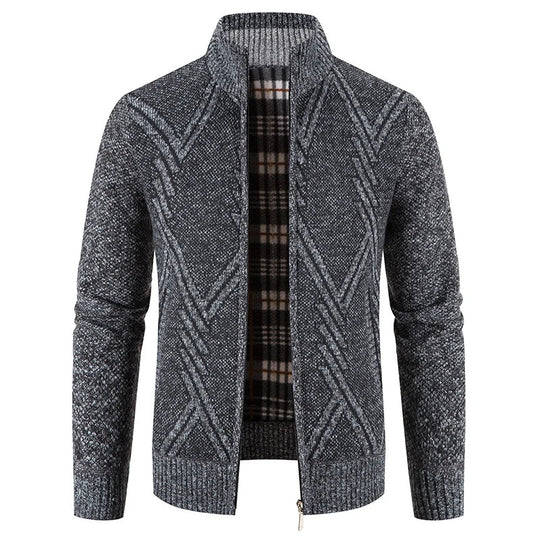 Cardigan Jakke Herre med Unikt Patchwork Design til Høst og Vinter 8