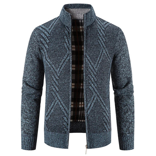 Cardigan Jakke Herre med Unikt Patchwork Design til Høst og Vinter 9