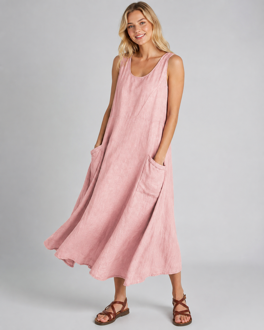 Vestido de verano fluido para mujer en tela ligera