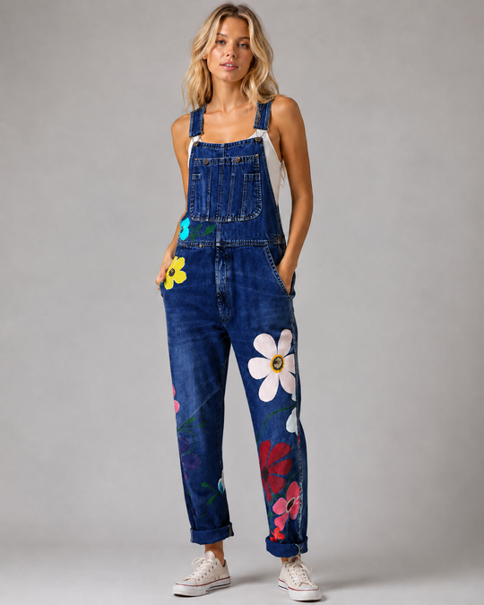 Damens denimstil jumpsuit