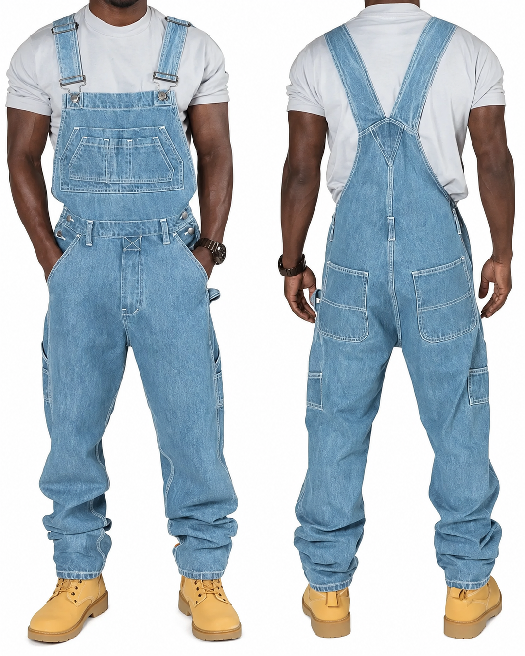Menns Denim Stil med Skjøtedetaljer Moderne Design