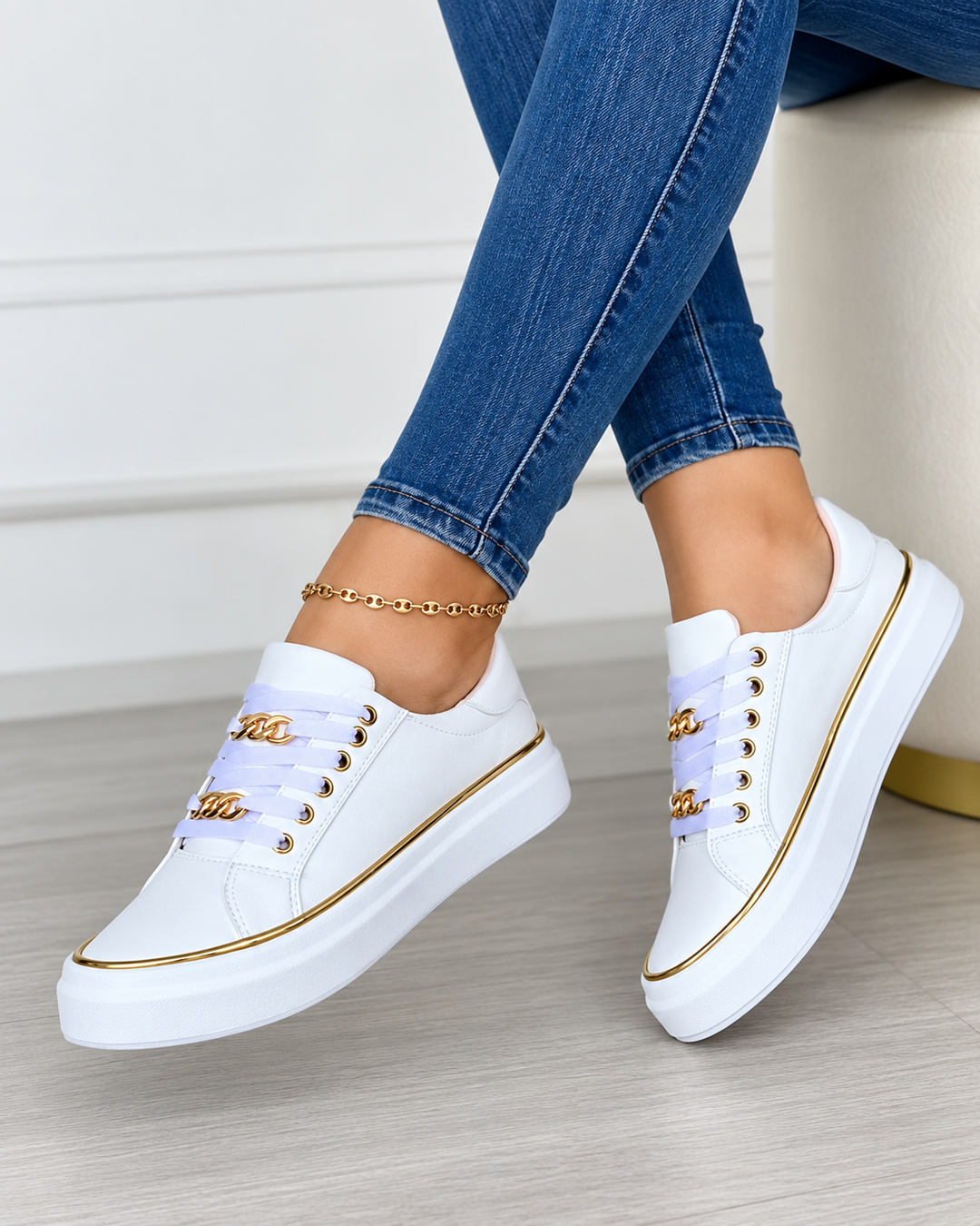 Dame Sneakers Komfortabel Design